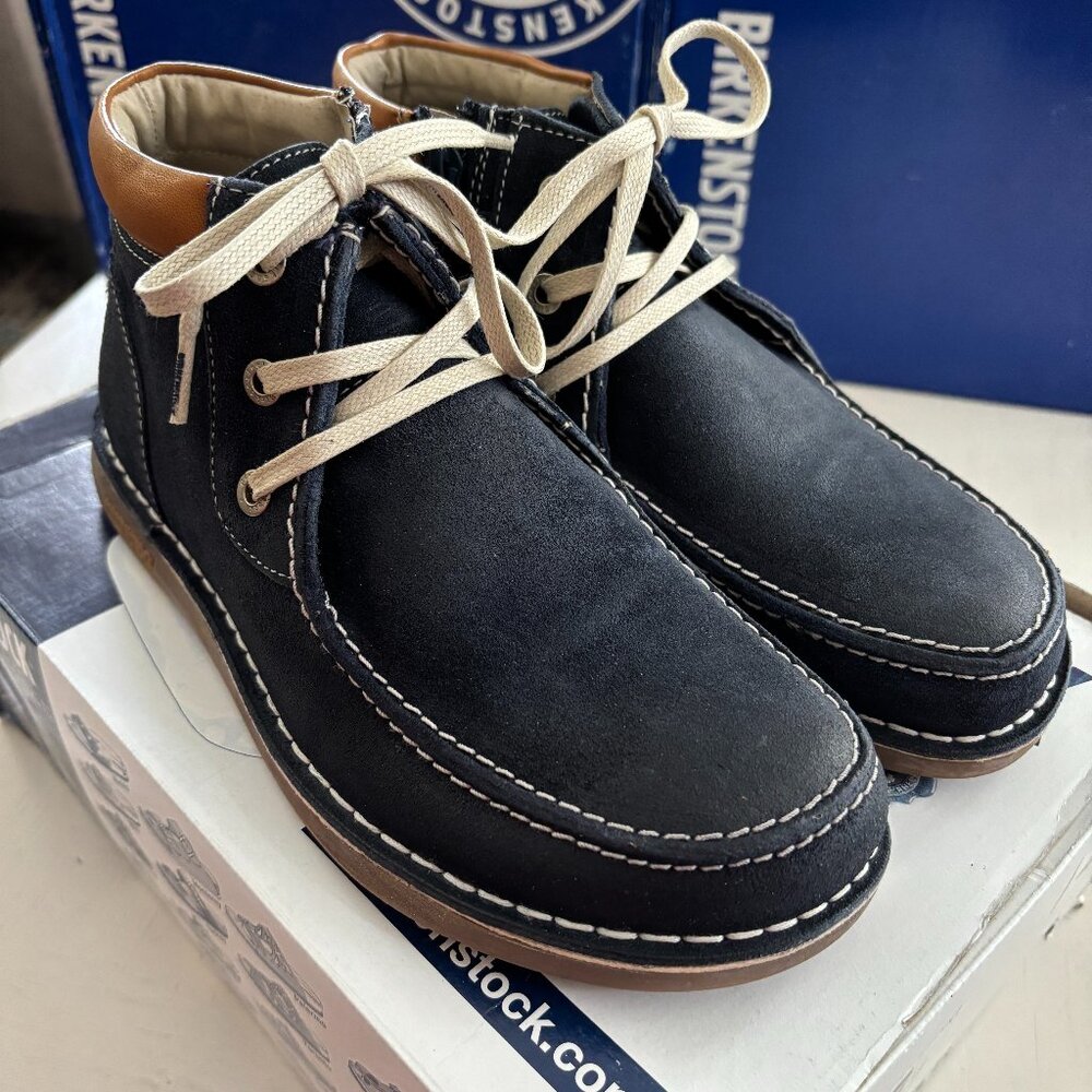 NIB | Birkenstock Pasadena Lace Up Ankle Boot Navy Blue Regular Width EU 37